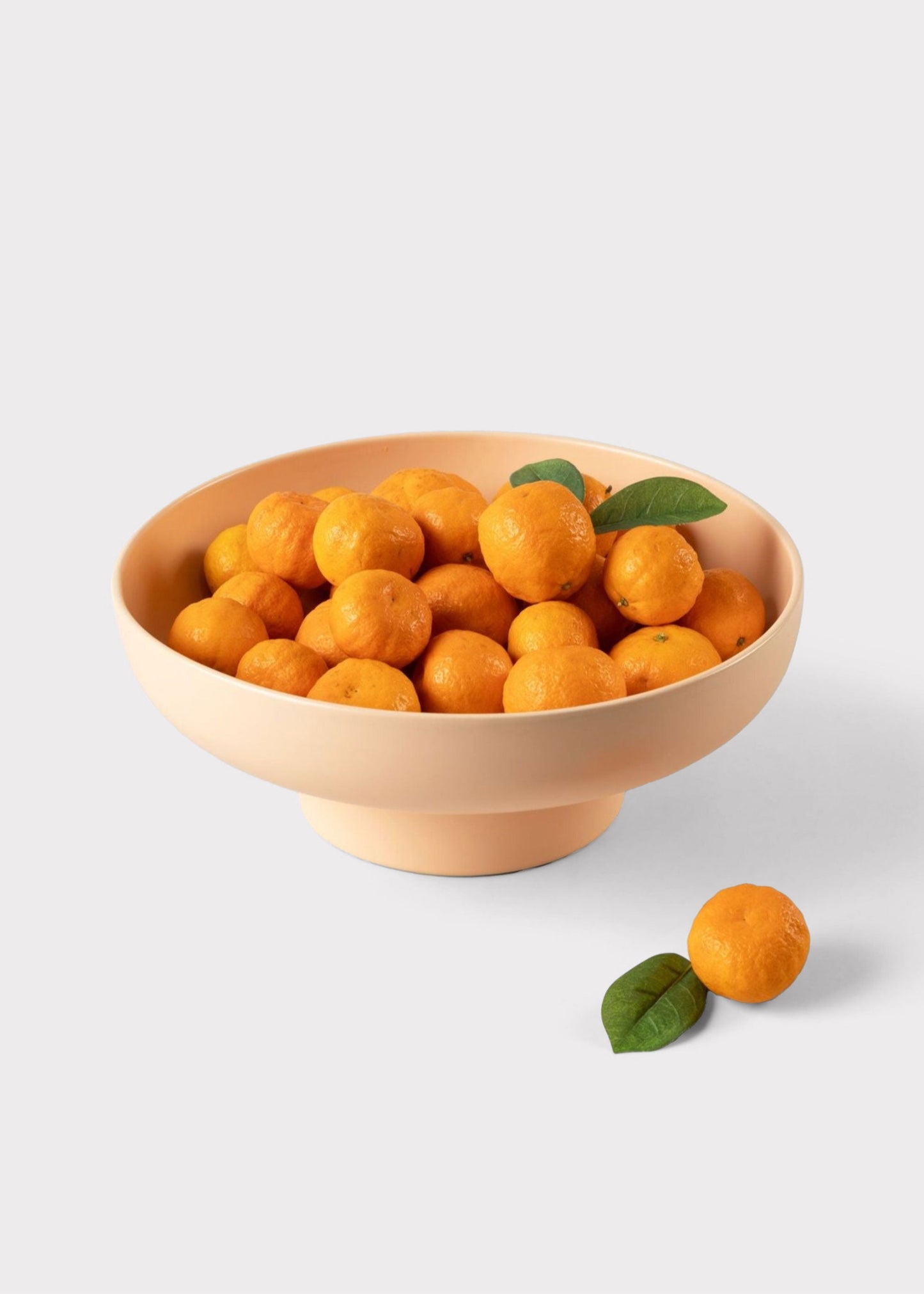 Large Cream Peach Compote - 14" Wide