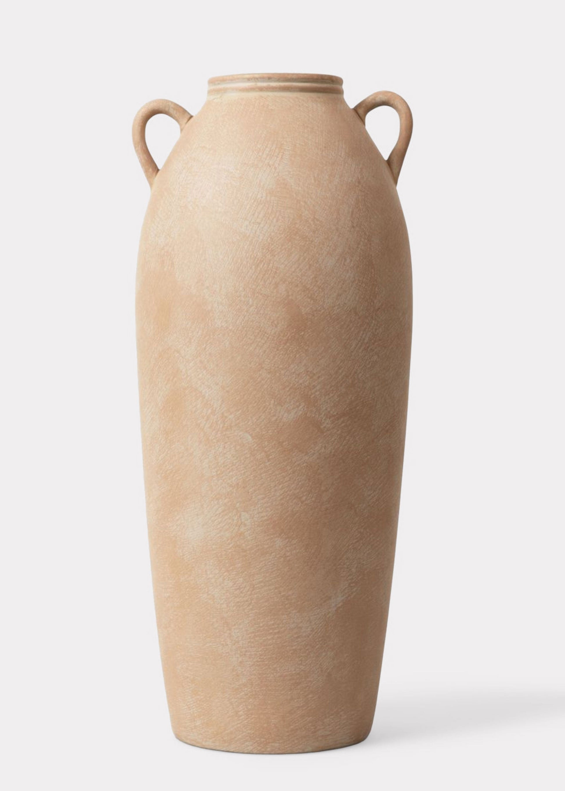 Tall Terra Cotta Vase with Handles - 20"