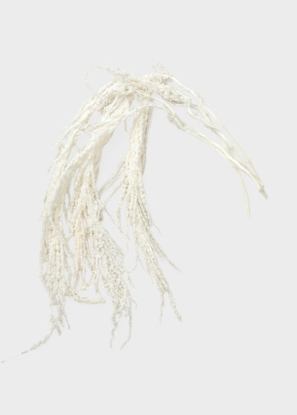 Preserved Hanging Amaranthus Flowers in White - 32-40"