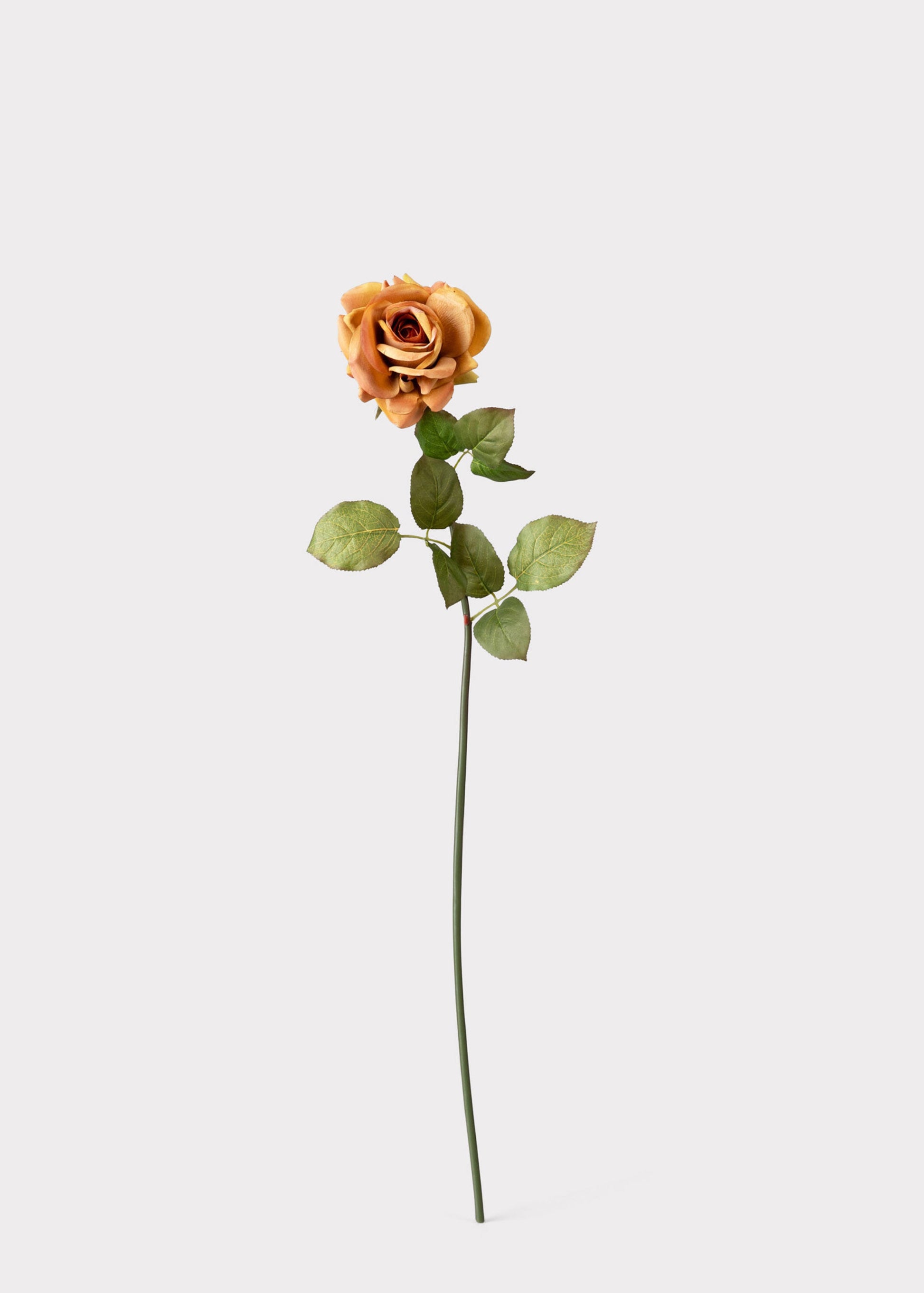 Deluxe Real Touch Rose in Autumn Orange - 29"