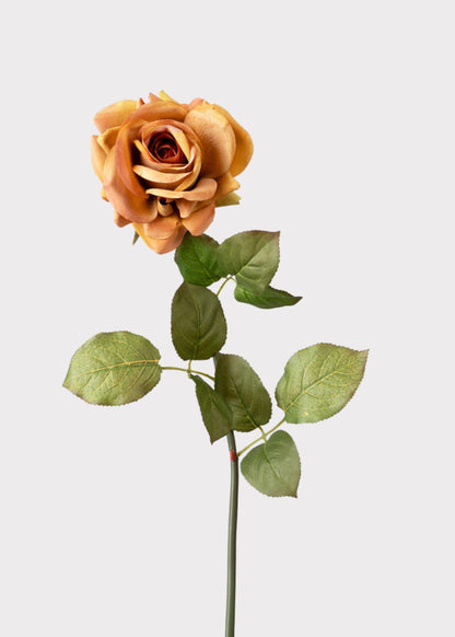 Deluxe Real Touch Rose in Autumn Orange - 29"