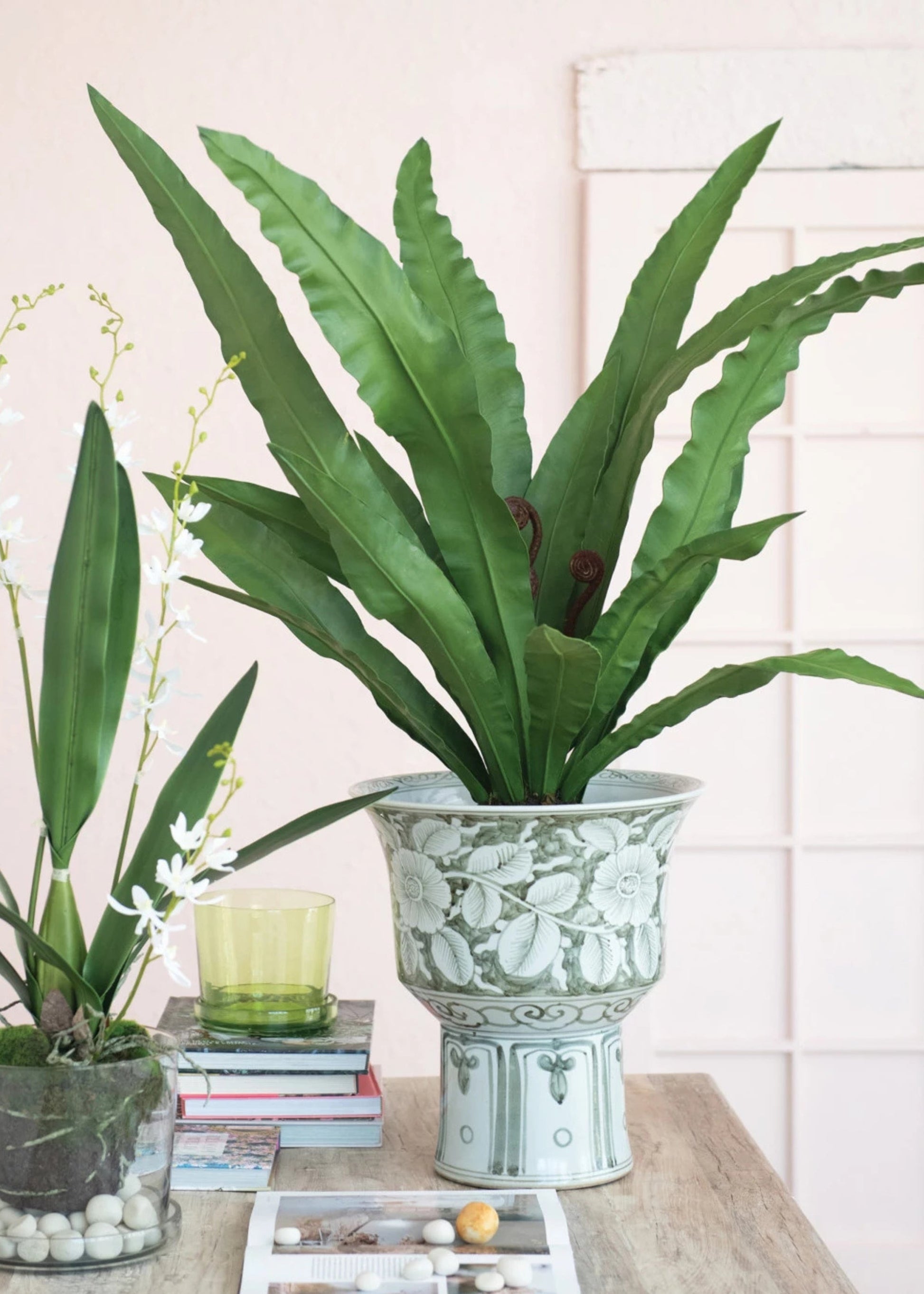 Natural Touch Fake Potted Bird Nest Fern Plant - 42.25"