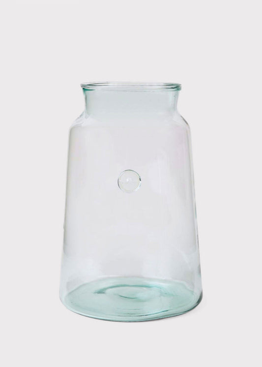 etúHOME Large French Mason Jar Vase - 14.25" Tall