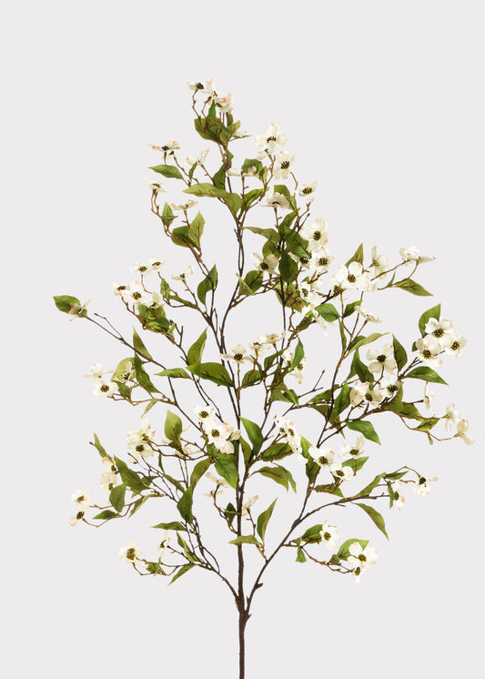 Deluxe White Artificial Dogwood Blooming Branch - 42"