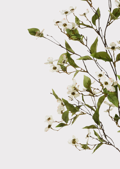 Deluxe White Artificial Dogwood Blooming Branch - 42"