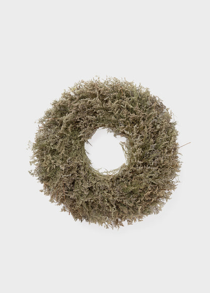 Natural Dried Caspia Flower Wreath - 22"