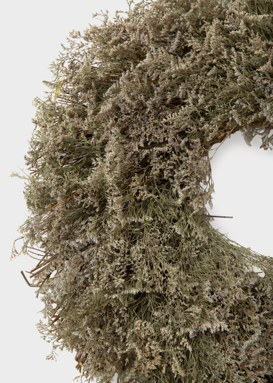Natural Dried Caspia Flower Wreath - 22"