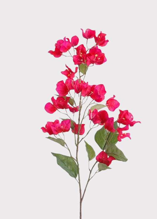 Pink Fake Bougainvillea UV Treated Indoor/Outdoor Flower Branch - 34"