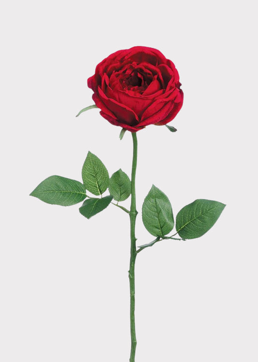 Red Artificial Garden Cabbage Rose - 23"