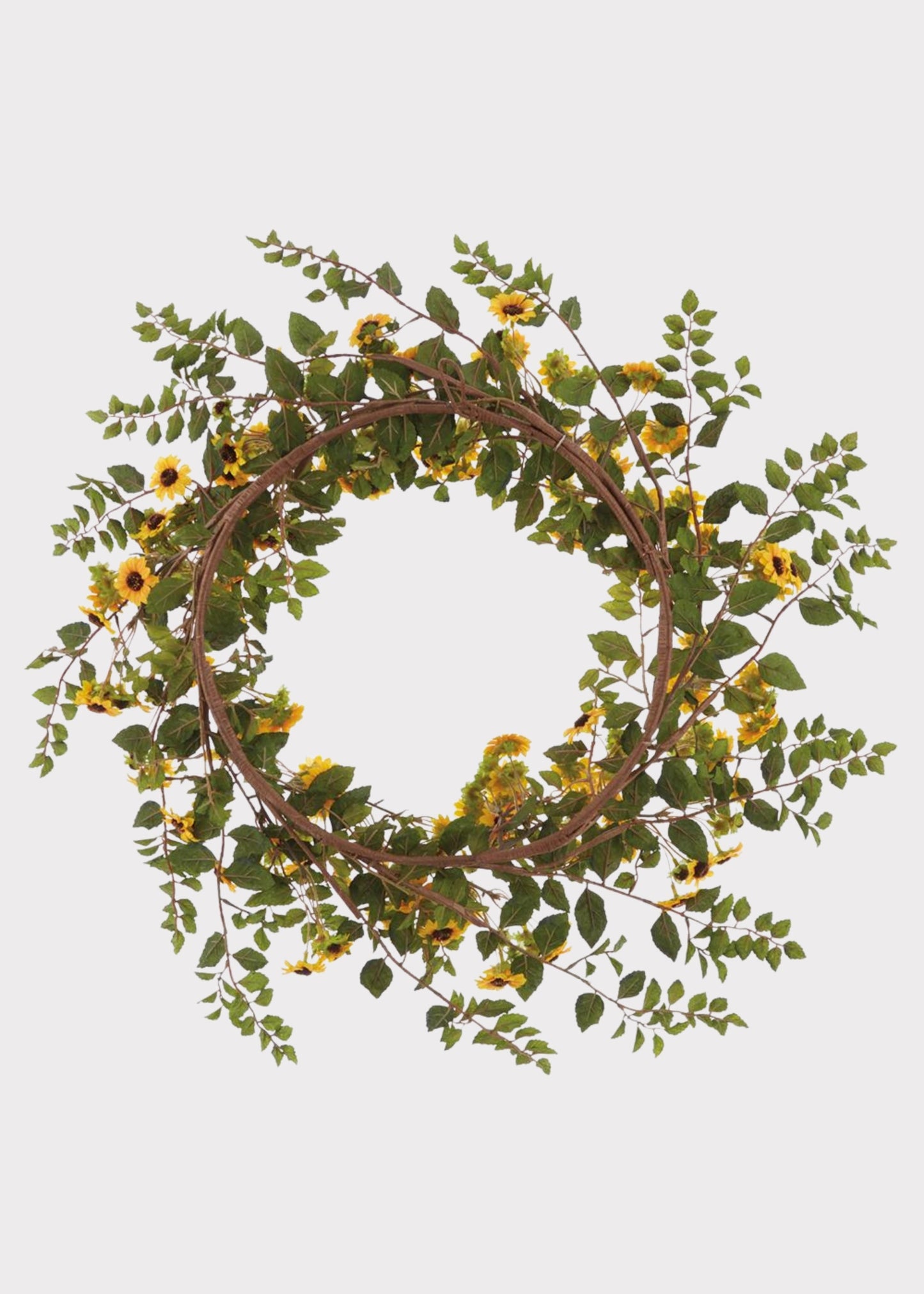 Yellow Artificial Sunflower Wreath - 28"