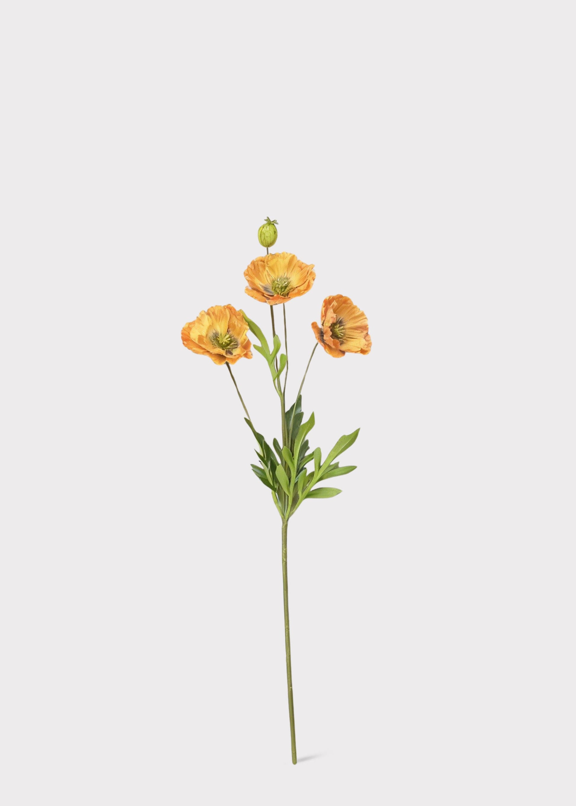 Artificial Poppy Flowers in Orange - 27"