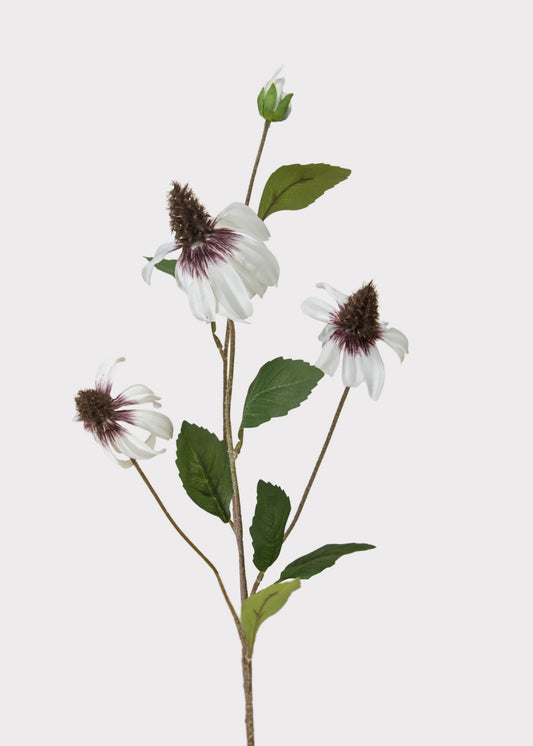 White Artificial Black-Eyed-Susan Wildflowers - 33"