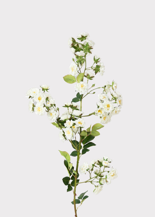 Climbing Fake Roses Branch in Cream White - 33"