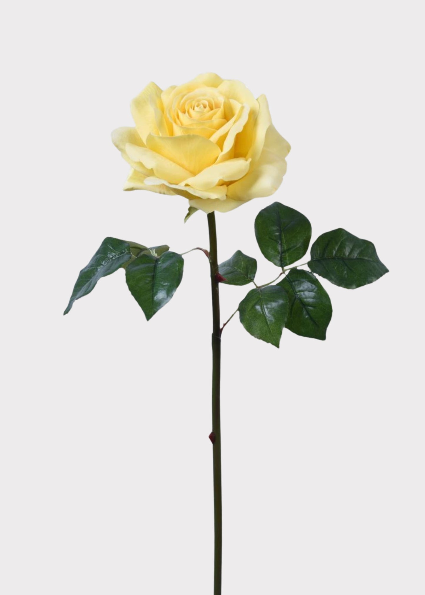 Yellow Artificial Natural Touch Rose - 35.25"