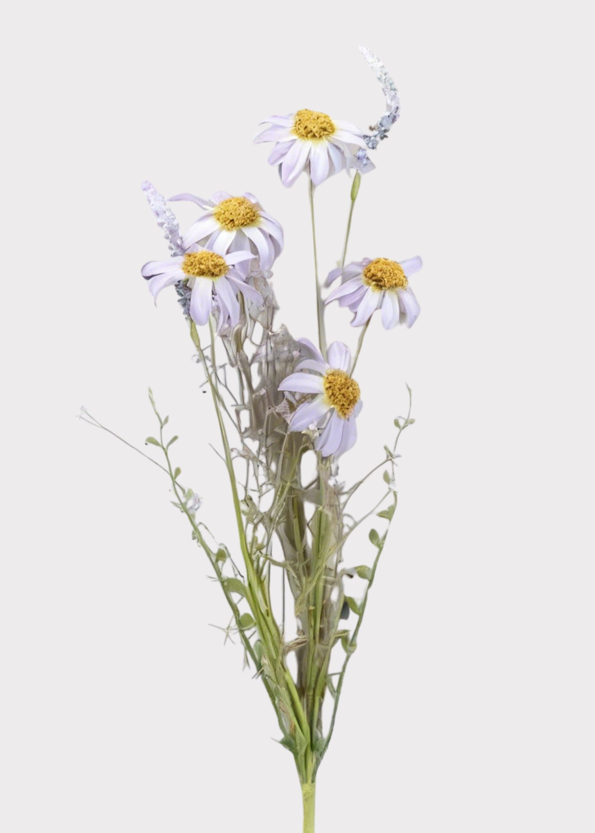 Fake Wildflower Daisy Spray in Pale Lavender - 22.5"