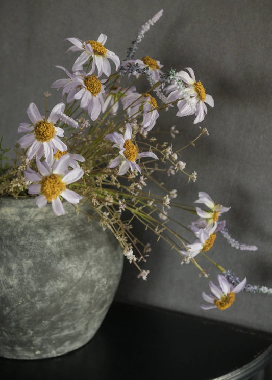 Fake Wildflower Daisy Spray in Pale Lavender - 22.5"
