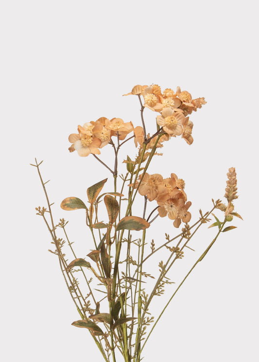 Artificial Wildflower Spray in Vintage Peach - 20.5"