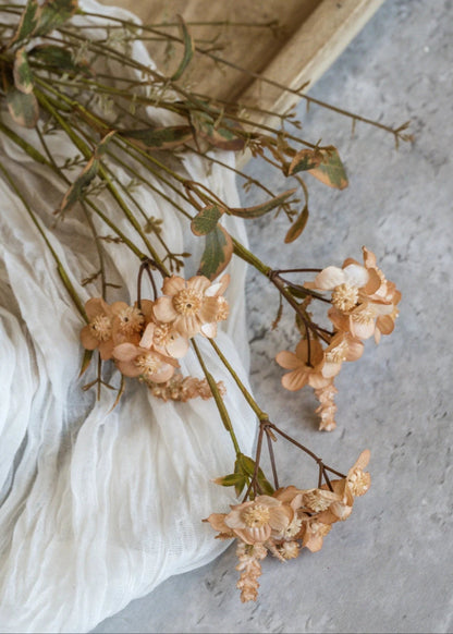 Artificial Wildflower Spray in Vintage Peach - 20.5"
