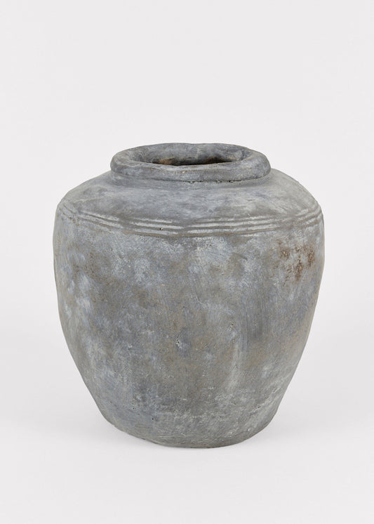 Distressed Rustic Concrete Vase - 12"