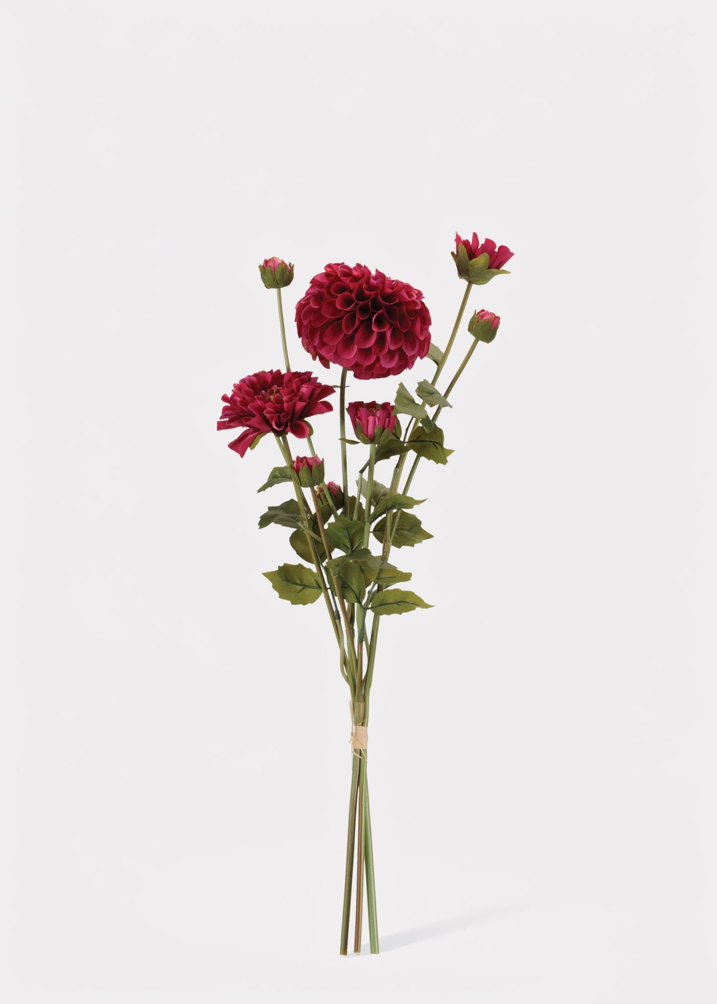Fuchsia Artificial Zinnia Flower Bundle - 23.5"