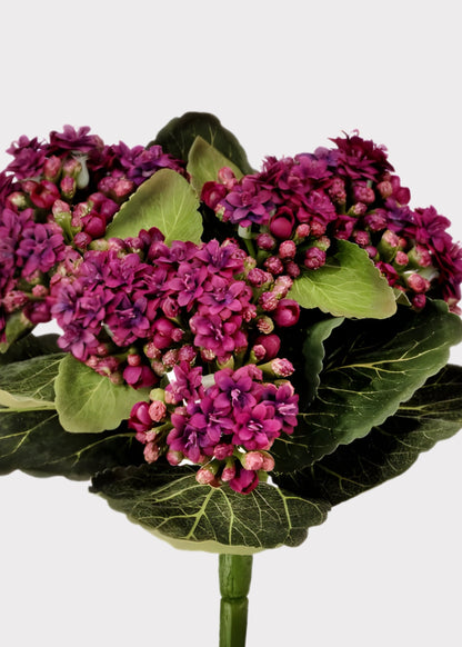 Purple Small Artificial Kalanchoe Blooming Plant - 9"