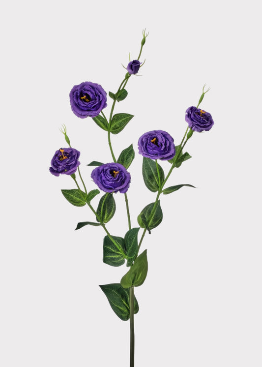 Tall Lisianthus Artificial Flower Spray in Purple - 36"