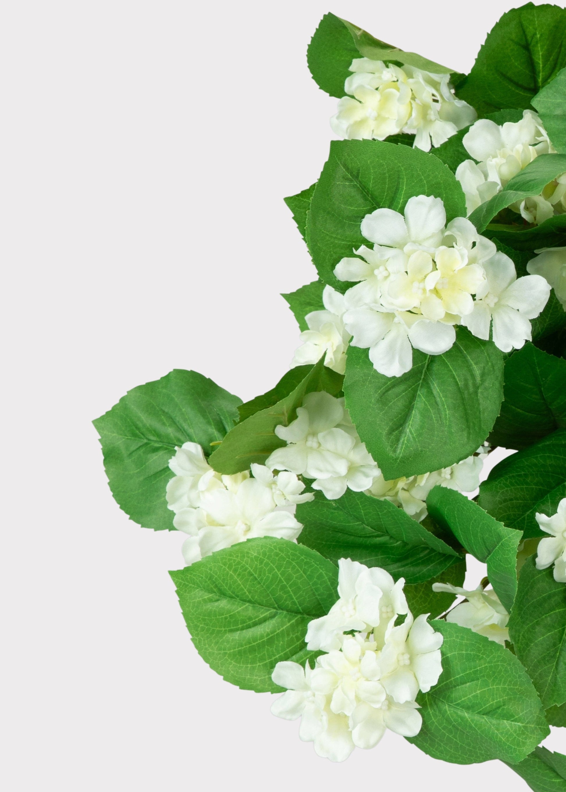 Outdoor Artificial Plant UV Treated Hanging Hydrangea Bush - 27"