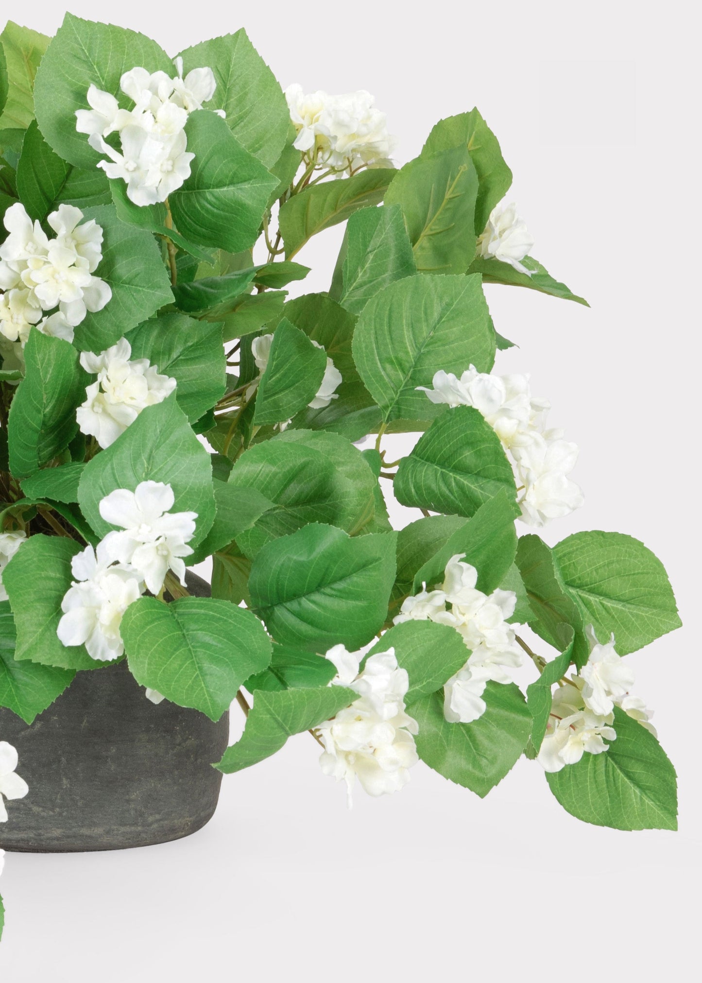 Outdoor Artificial Plant UV Treated Hanging Hydrangea Bush - 27"