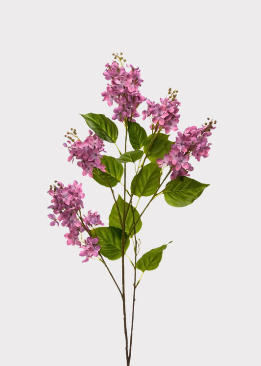 Purple Fuchsia Artificial Spring Lilac Flower Branch - 40"