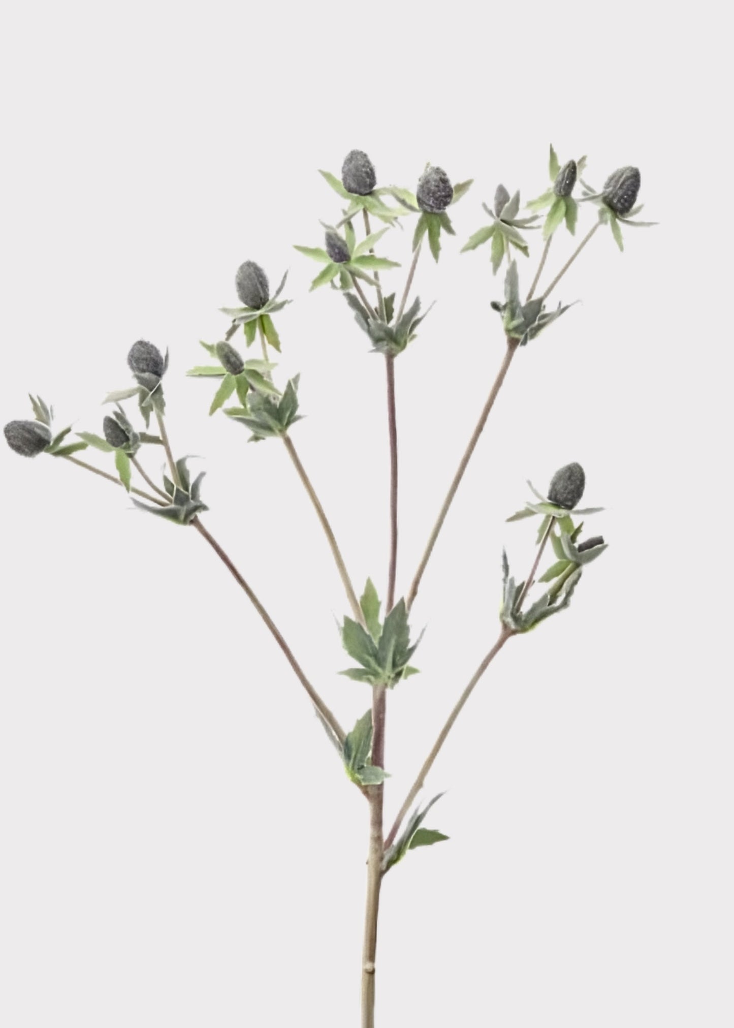 Blue Artificial Echinops Thistle Wildflower Spray - 23"