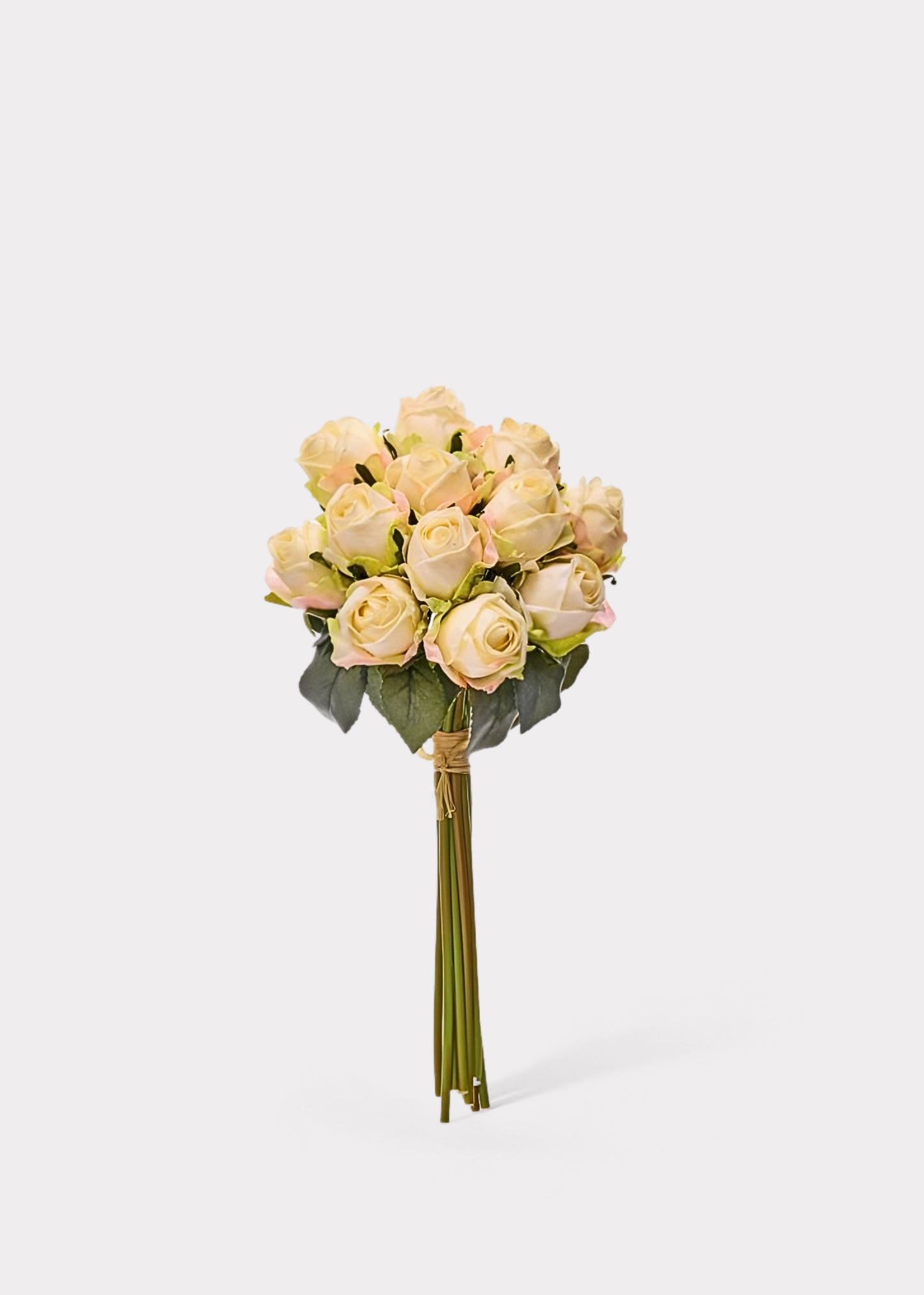 Bundle of 12 Fake Roses in Cream - 10"