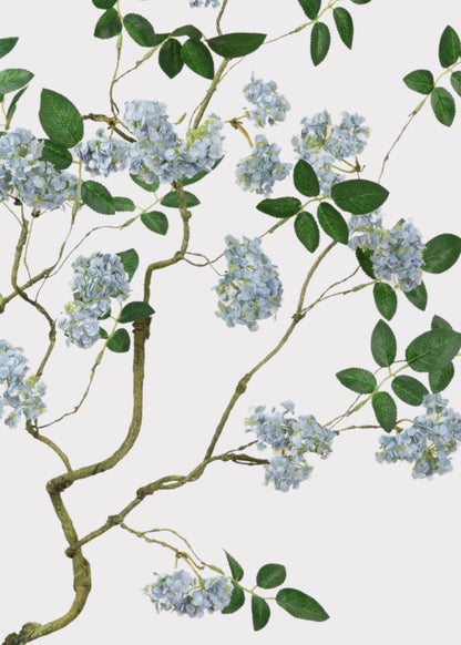 Artificial Spring Blossom Flower Branch in Blue - 41"