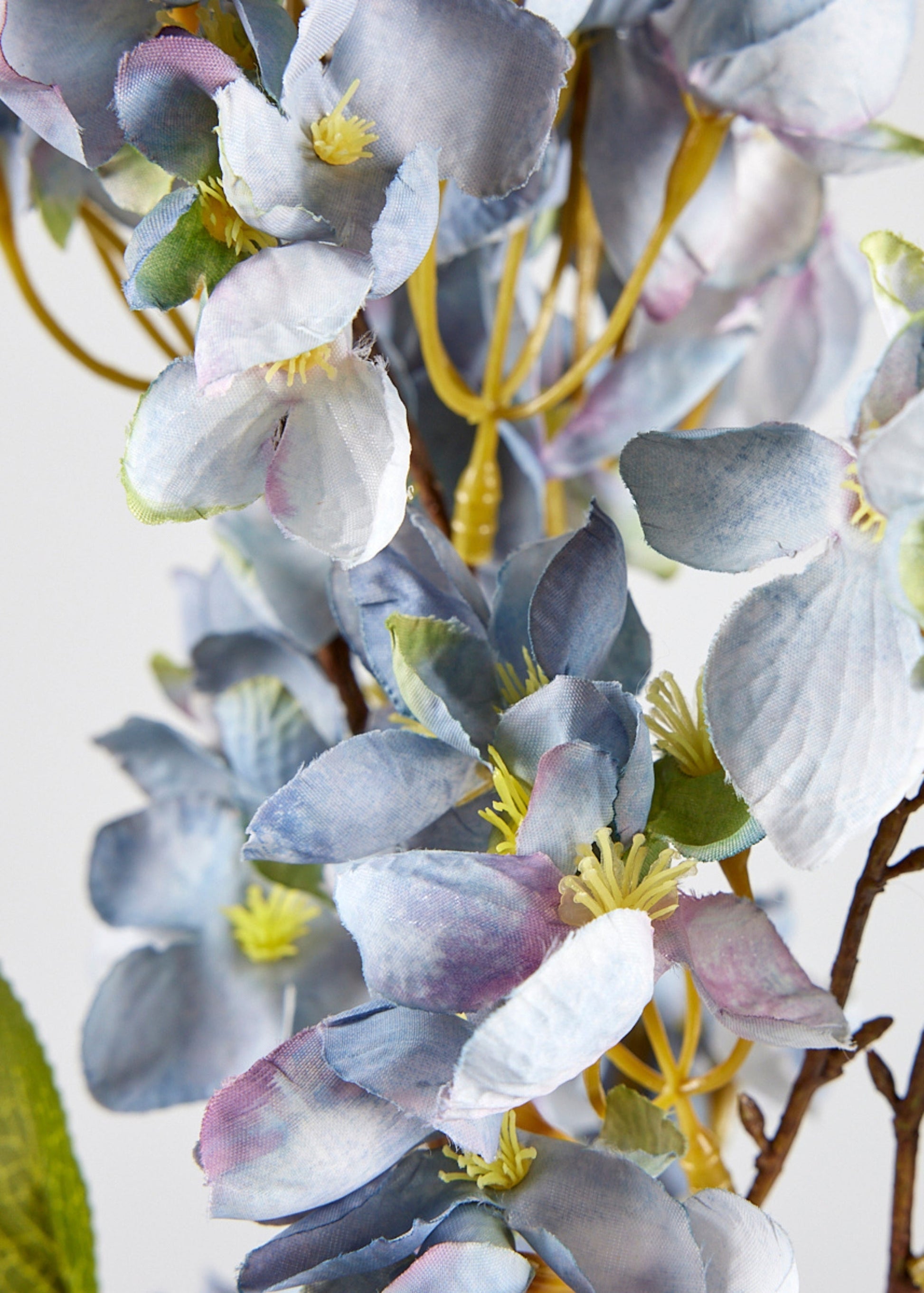 Dried Look Apple Blossom Fake Blooming Branch in Blue - 25"