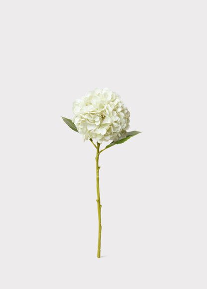 Cream White Hydrangea Real Touch Fake Flower - 18.5"