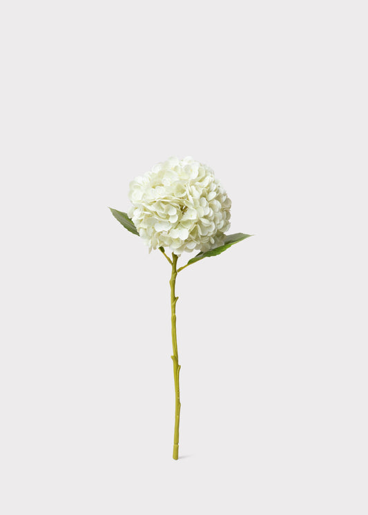 Cream White Hydrangea Real Touch Fake Flower - 18.5"