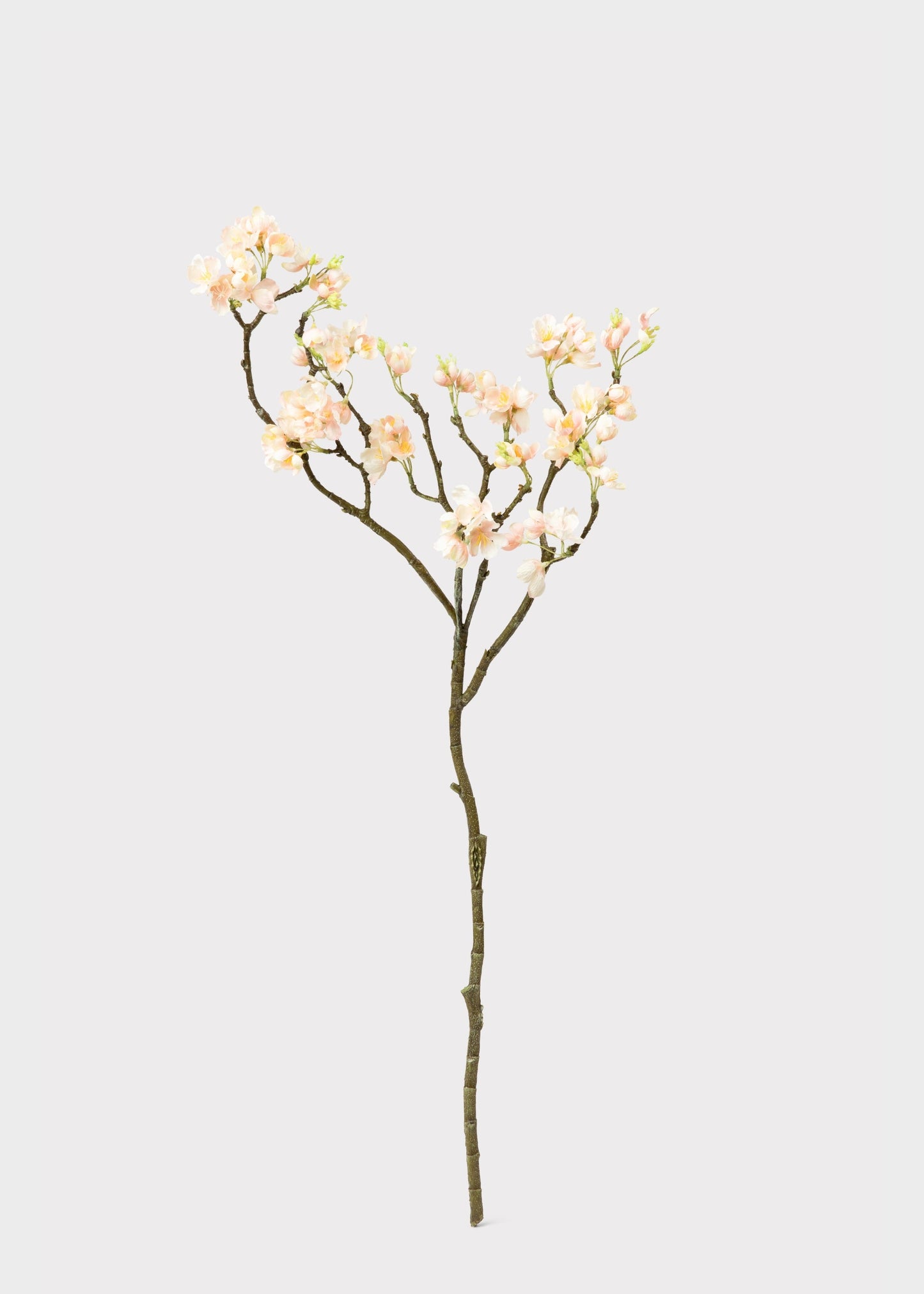 Fake Apple Blossom Spring Flower Branch in Peach - 35"