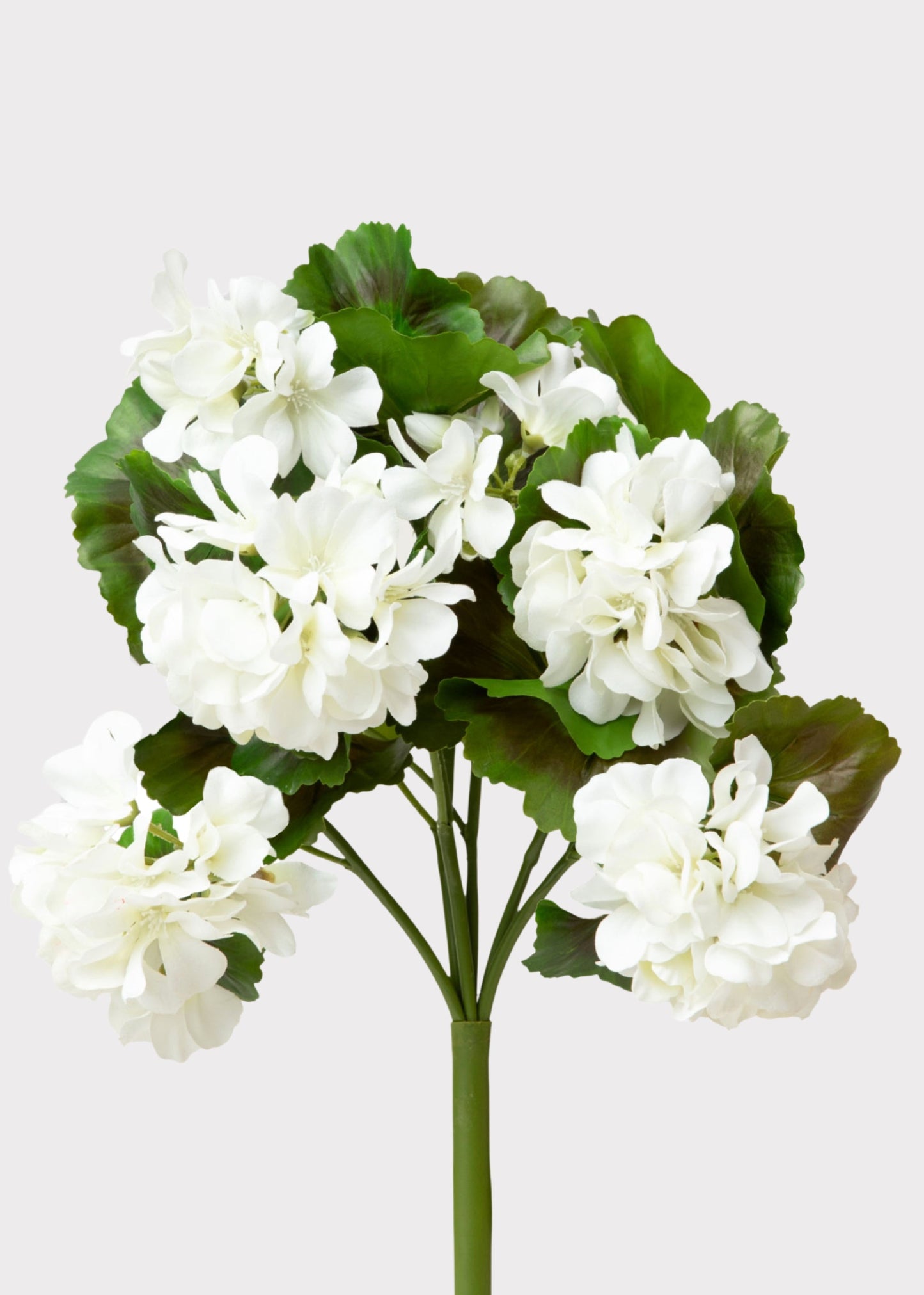 White UV Resistant Indoor/Outdoor Natural Touch Geranium Pick - 17"