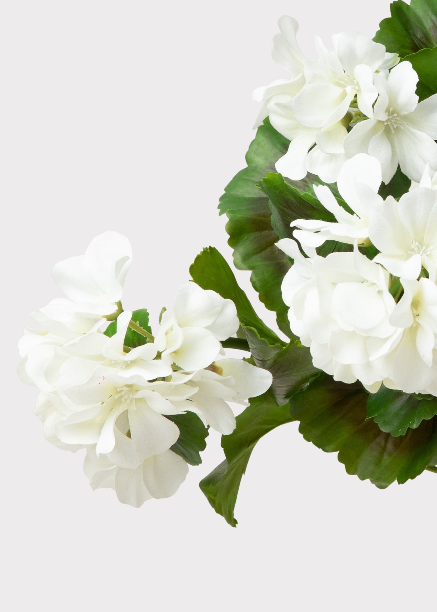 White UV Resistant Indoor/Outdoor Natural Touch Geranium Pick - 17"