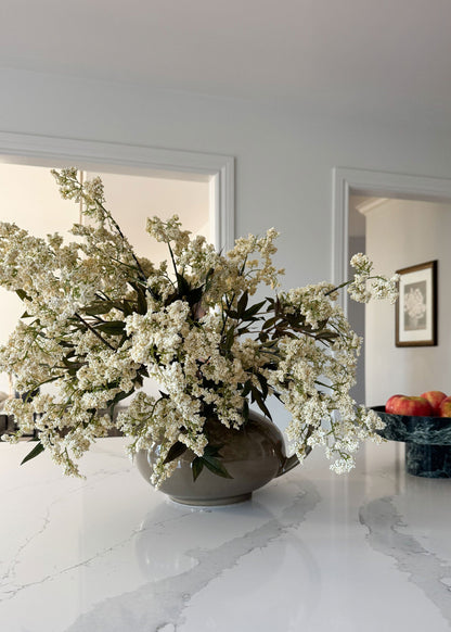 Large Cream Wild Plum Berry Design
