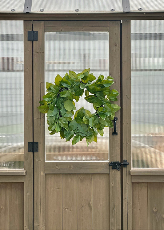 UV Treated Indoor/Outdoor Real Touch Salal Leaf Wreath - 24"