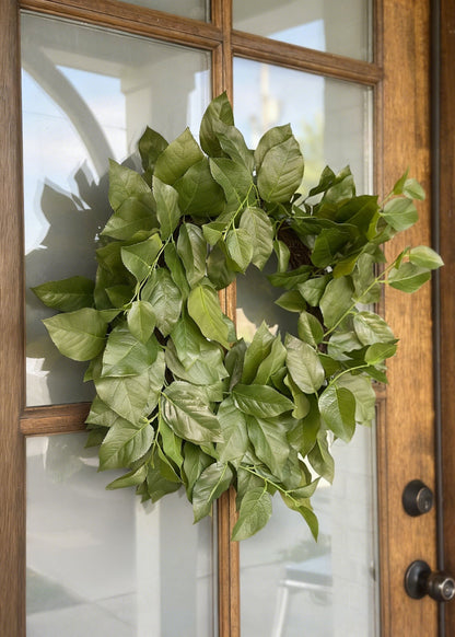 UV Treated Indoor/Outdoor Real Touch Salal Leaf Wreath - 24"