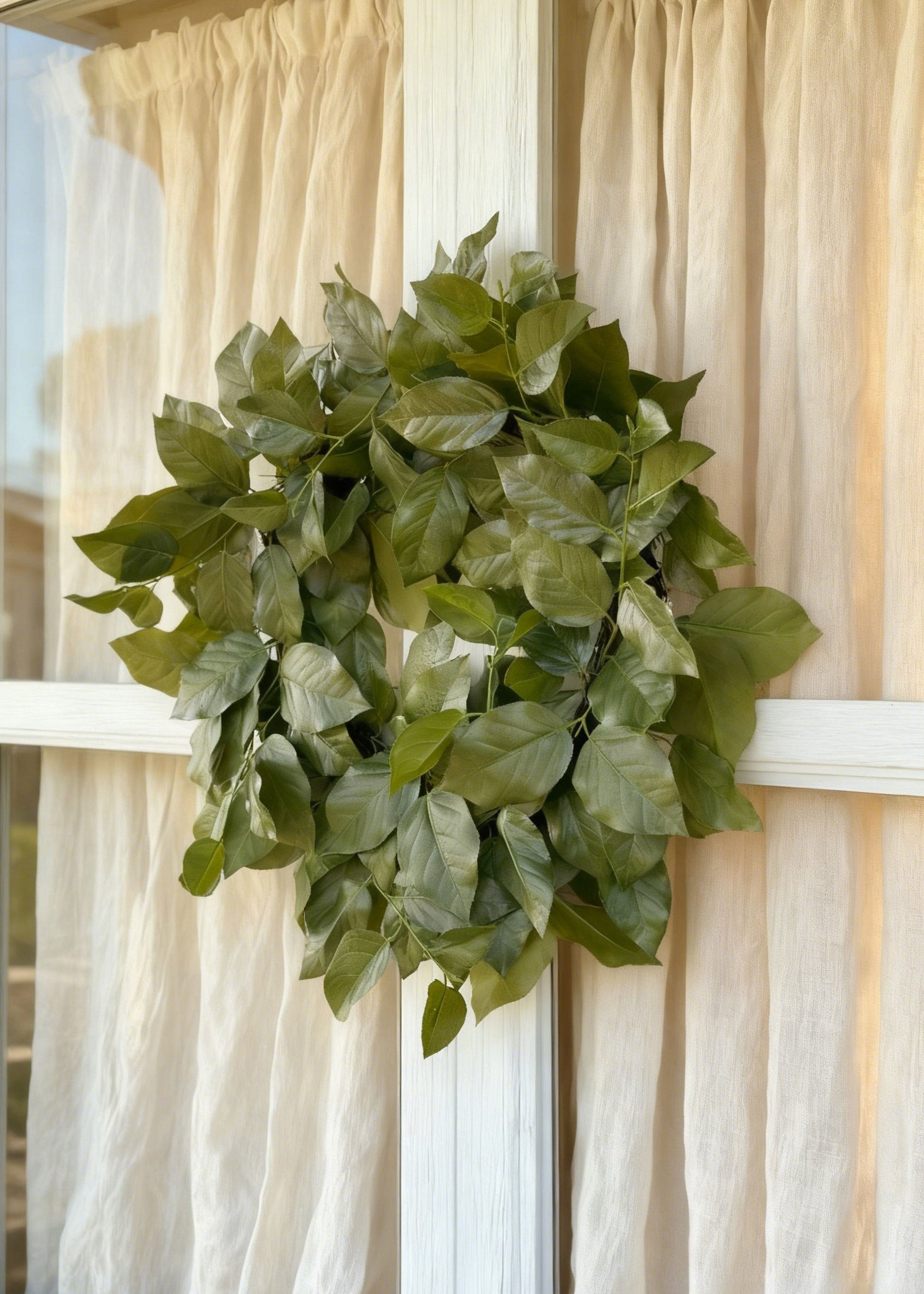 UV Treated Indoor/Outdoor Real Touch Salal Leaf Wreath - 24"