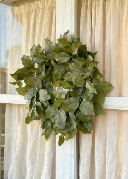 UV Treated Indoor/Outdoor Real Touch Salal Leaf Wreath - 24"