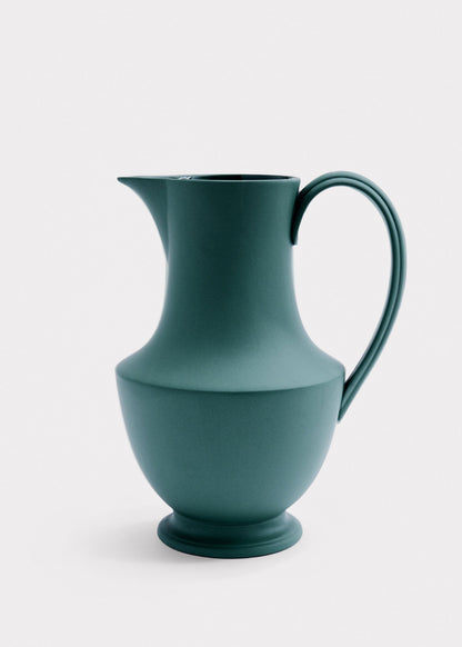 Sir/Madam Verdant Green Large Stoneware Pitcher Vase - 12"