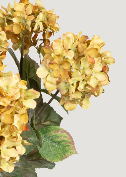 Vintage Antique Green Fake Hydrangea Bush - 20"