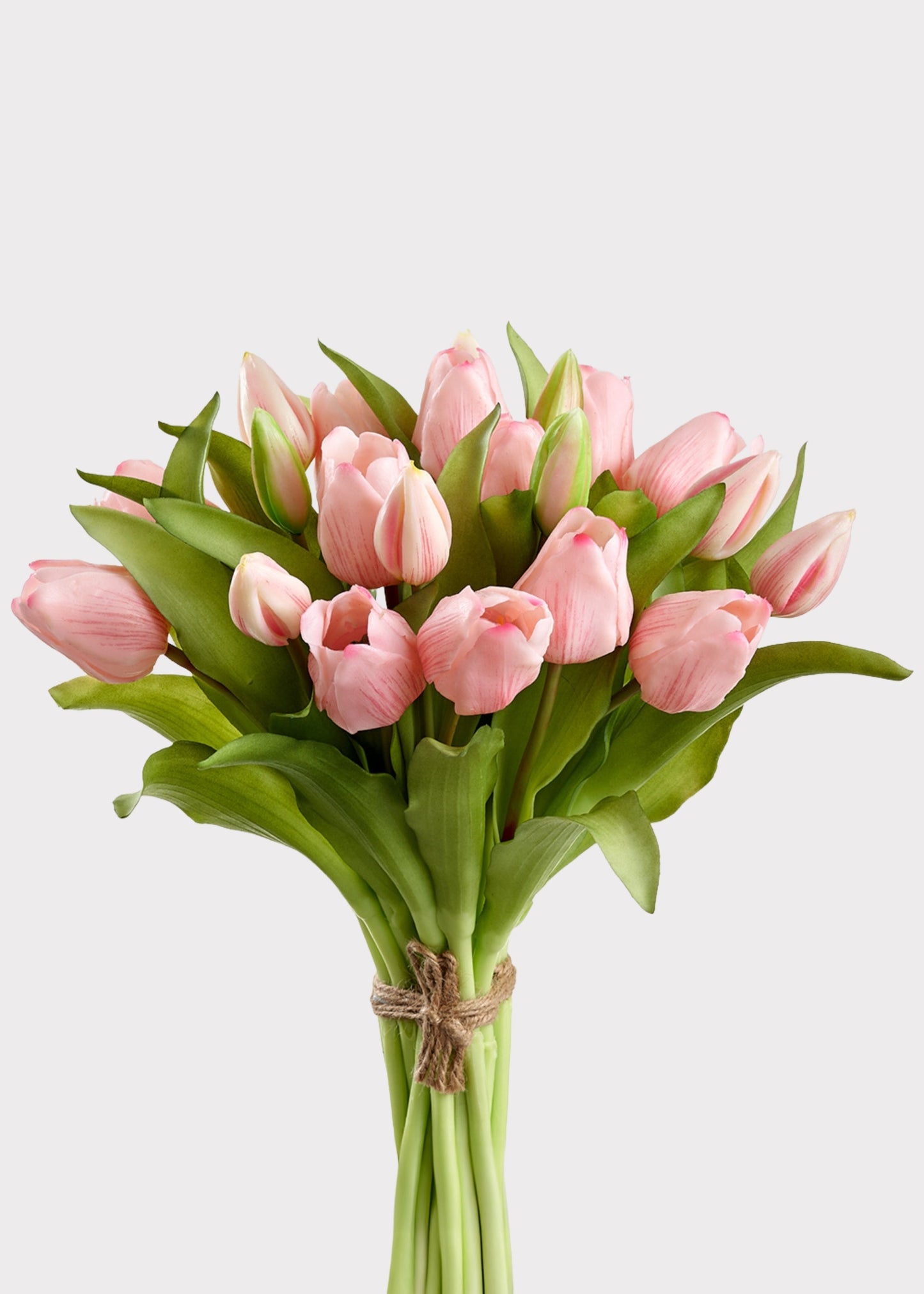 Artificial Tulip Flower Bouquet in Pink - 11.75"