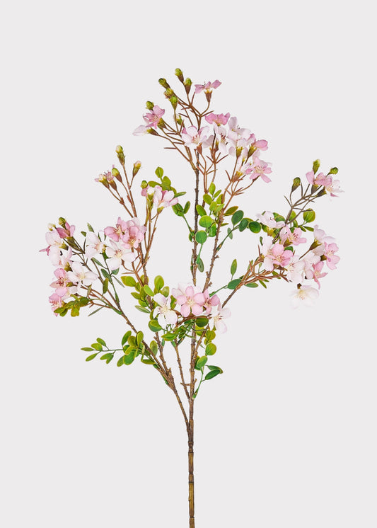 Artificial Blossom Flower Branch in Pale Lavender - 33.5"