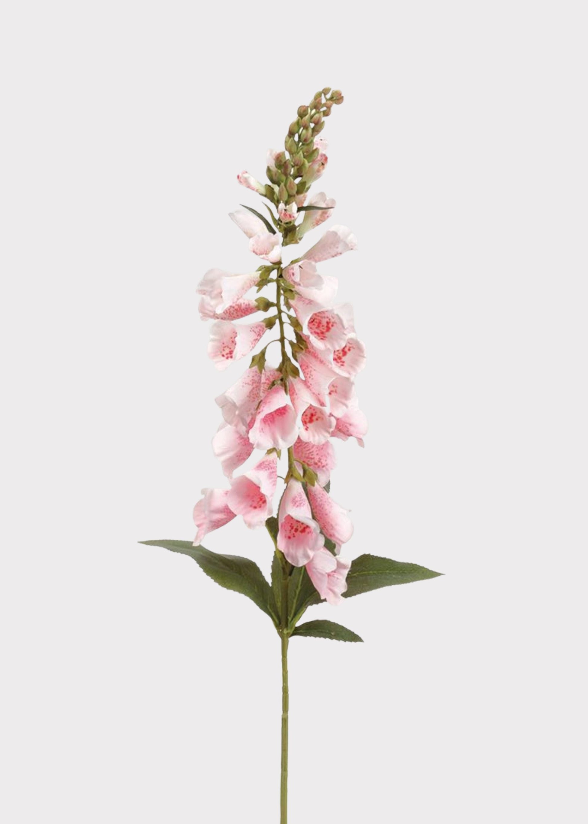 Pink Blooming Artificial Foxglove Flower Branch - 38"