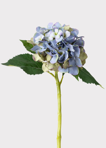 Vintage Blue Green Artificial Hydrangea - 19"