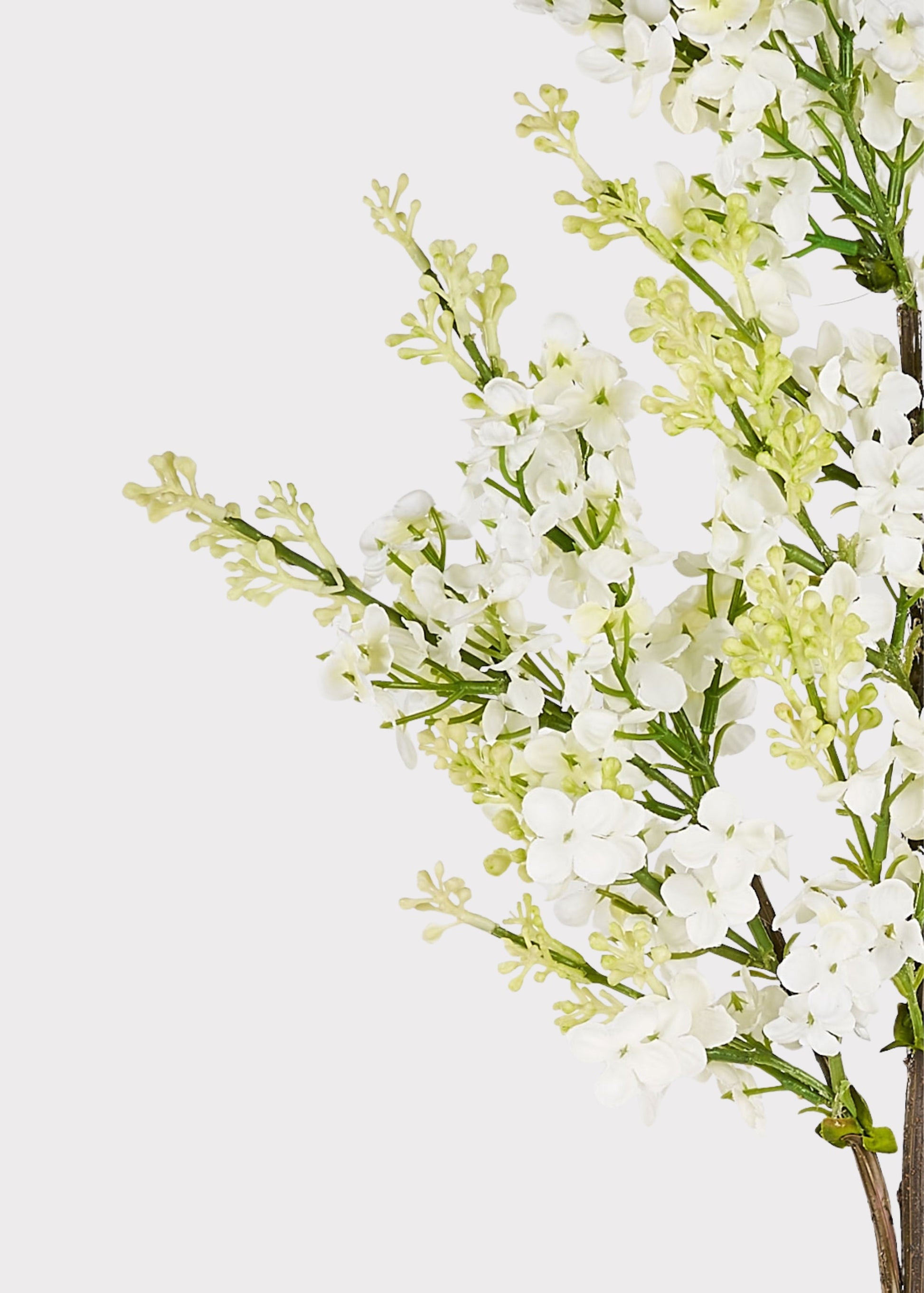 Cream Artificial Blooming Lilac Branch - 30"